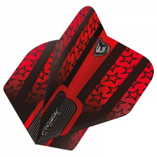 Flight Set Prism Delta red with black stars  02 Winmau