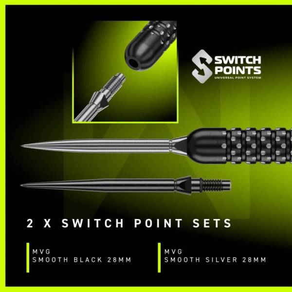 Winmau Steel Tip Dart Set MVG W-Max 90% Switch Point