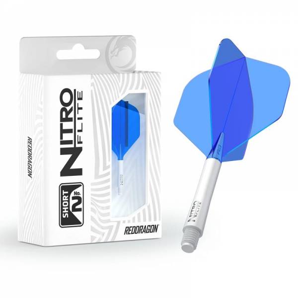 Red Dragon Nitro Flite – Schaft Weiß & Flight Blau (Form 02)