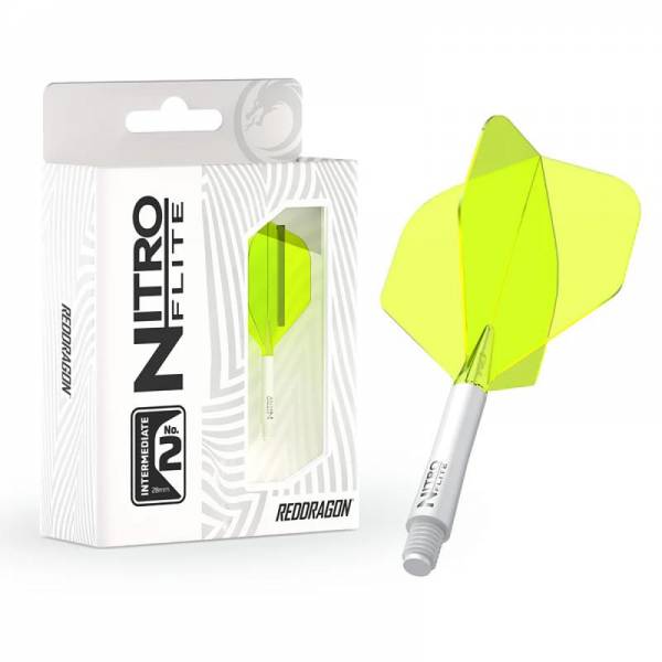 Red Dragon Nitro Flite – Schaft Weiß & Flight Gelb (Form 02)