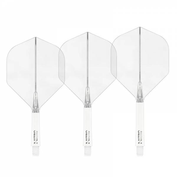 Red Dragon Nitro Flite – Schaft Weiß & Flight transparent (Form 02)