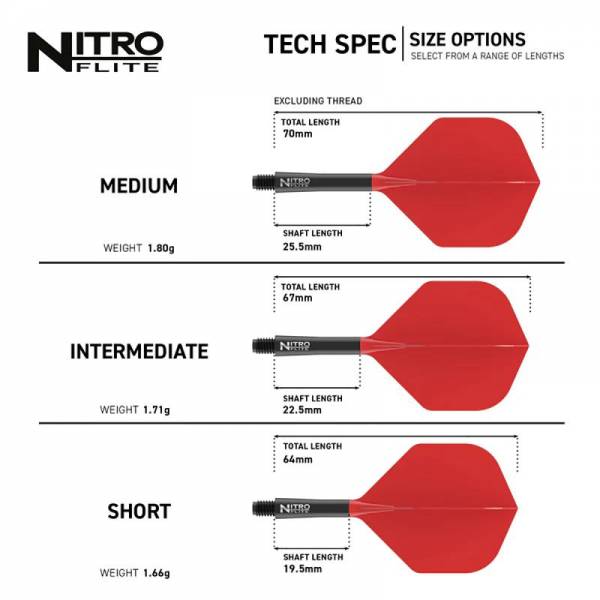 Red Dragon Nitro Flite – Schaft Schwarz & Flight Rot (Form 02)