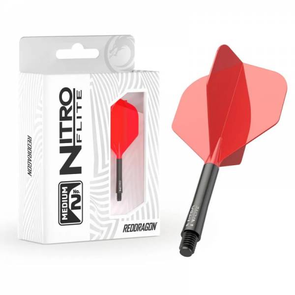 Red Dragon Nitro Flite – Schaft Schwarz & Flight Rot (Form 02)