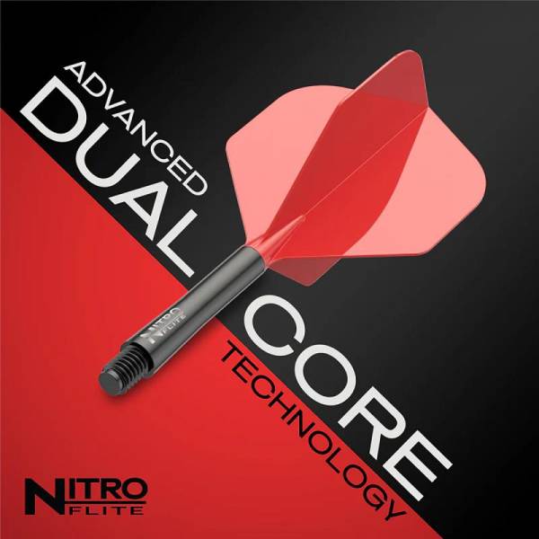 Red Dragon Nitro Flite – Schaft Schwarz & Flight Rot (Form 02)