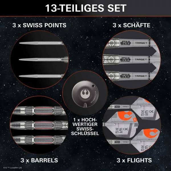 Steel Dartset Starwars-X-Wing 90%