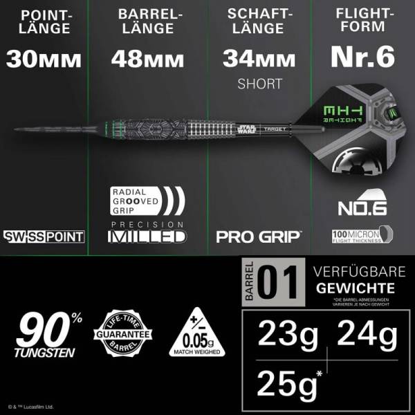 Steel Dartset Starwars Tie Fighter SP 90%