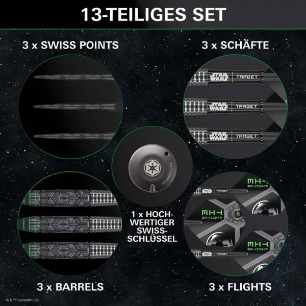 Steel Dartset Starwars Tie Fighter SP 90%