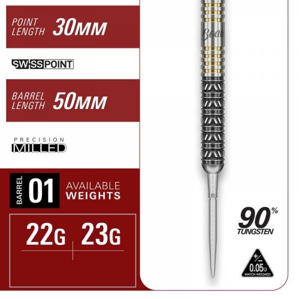 Steel Tip Darts Beau Greaves Japan Special Edition – 90% Tungsten