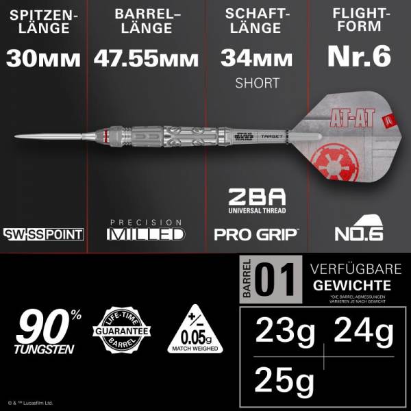 Steel Dartset Starwars AT-AT 90% 23/24/25G 2026