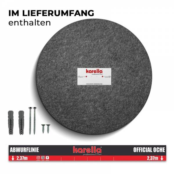 Sound Insulation Ultimo Ø69 cm for Steel Dartboards – Silencer with Integrated Surround & Catch Ring