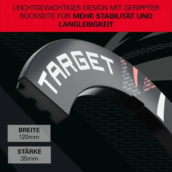 Target Patterned Notched Surround – Schwarz