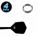 4 Federring Sets (12 Stk) für alle Nylonschäfte
