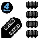 4 Flight Sets (12 Stk) Slim Polyester PenTathlon schwarz