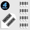 4 Flight Sets (12 Stk) Slim Polyester PenTathlon Clear weiß