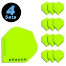 4 Flight Sets (12 Stk) Standard Polyester Extra neongelb