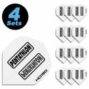 4 Flight Sets (12 Stk) Standard Polyester Pentathlon weiß HD150 super strong
