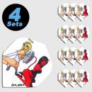 4 Flight Sets (12 Stk) Standard Polyester extra strong "Engel/Teufel"