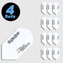 4 Flight Sets (12 pcs) Slim Polyester Xtra Strong white
