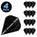 4 Flight Sets (12 Stk) Vapor S Ultra Ghost Power Bolt schwarz Phil Taylor