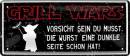 Metallschild  28x12 cm Grill Wars
